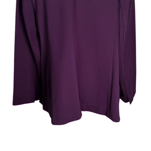 Lane Bryant Womens Blazer 24 Purple Double Breasted Gold Button Stretch Jacket - Picture 9 of 9